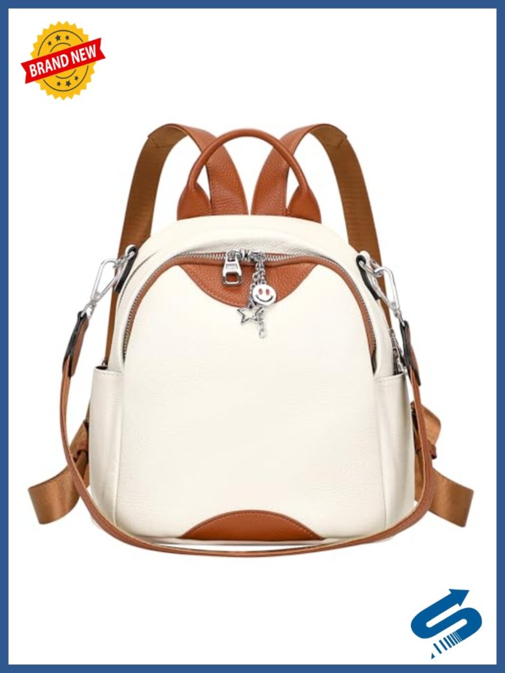ALTOSY Genuine Leather Backpack Purse Convertible Shoulder Bag for Women Small
